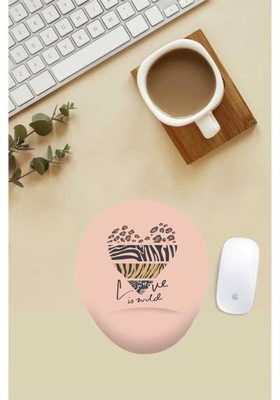 Kalpli Hayvan Desenli Bilek Destekli Mouse Pad Mousepad
