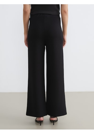 Lcw Comfort Siyah Beli Lastikli Taşlı Soft Touch Kadın Eşofman Altı
