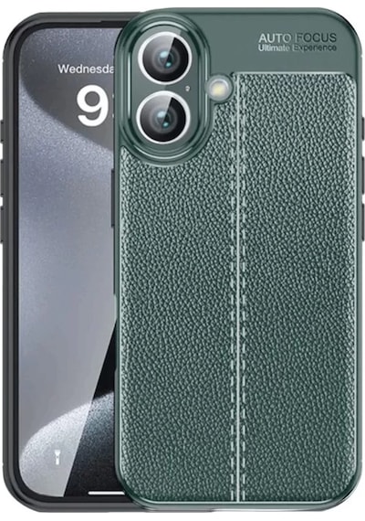 Newface Apple İphone 16 Kılıf Auto Focus Kapak - Koyu Yeşil