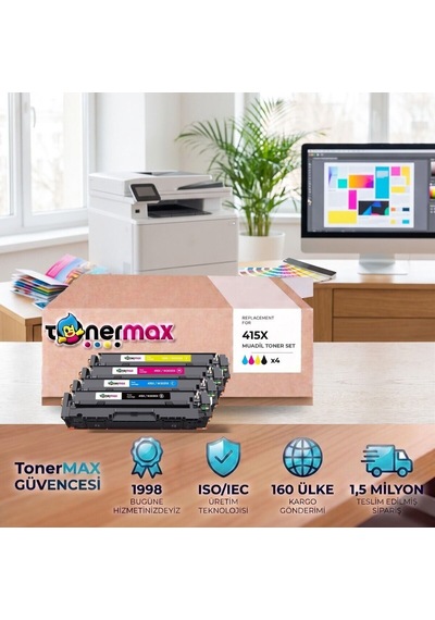 Hp Color Laserjet Enterprise M455dn 415x Cmyk Muadil Toner Seti