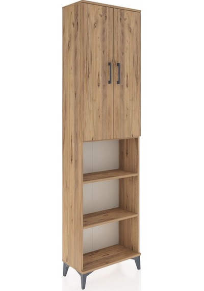 Arges Dolap 5 Raflı 2 Kapaklı 60x30x221 Çam-çam Çam
