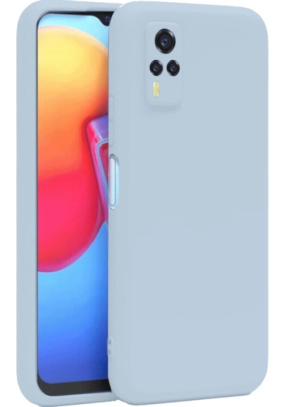 Cosmotex Newface Vivo Y53s Kılıf Nano İçi Kadife Silikon - Buz Mavi