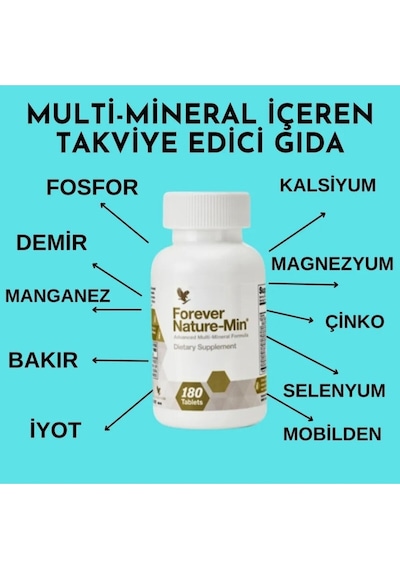 Forever Nature-Min Multi Mineral İçeren Takviye Edici Gıda 180 Tablet