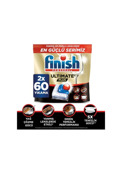 Ultimate Plus 60 Kapsül Bulaşık Makinesi Deterjanı Tableti 1 X 60 Kapsül 2 Paketi