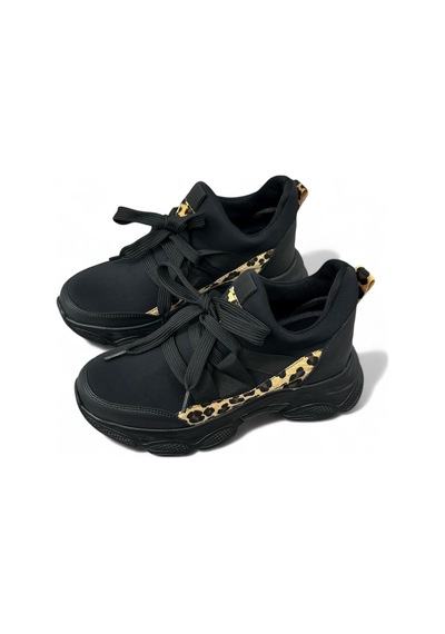 Erva'nın Butiği Siyah Dalgıç Kumaş Ryan Kadın Sneakers-5638