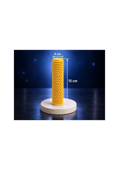 Alvera Dikenli Masaj Silindiri 15 X 4 Cm Ayak Ve Kas Masaj Rulosu - Sarı