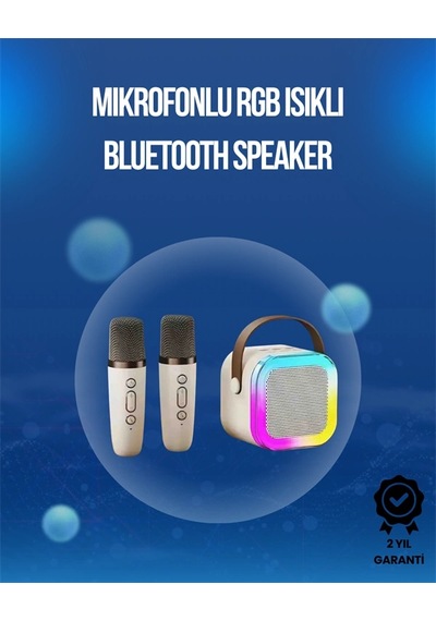 Bluetooth, Usb Aux Girişli Çok Fonksiyonlu Karaoke Hoparlör