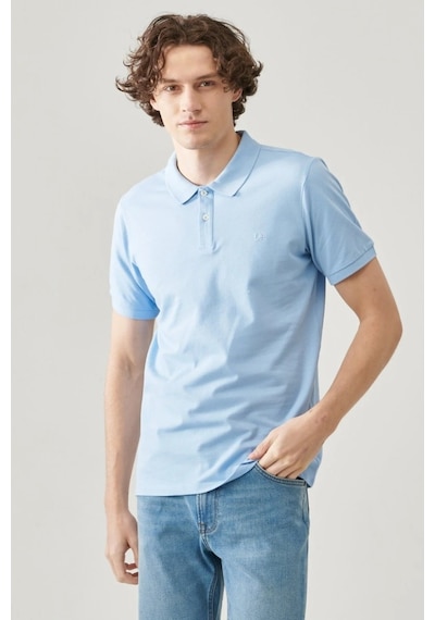 Lee Erkek Mavi Polo Yaka Polo Tişört Mavi