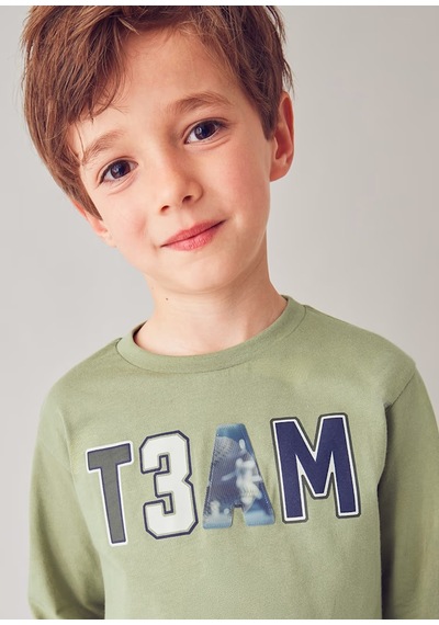 Mayoral Erkek Çocuk Uzun Kollu T-shirt 4077 Yeşil