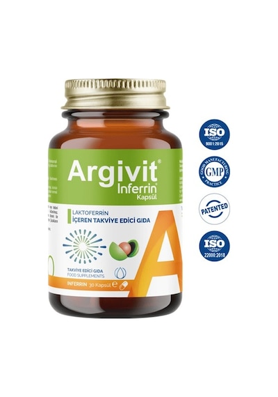 Argivit Inferrin Laktoferrin İçeren Takviye Edici Gıda 3 x 30 Kapsül