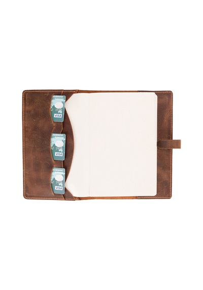 Bloom Quiet Edit Saddle Brown A5 Deri Kitap Defter Kılıfı