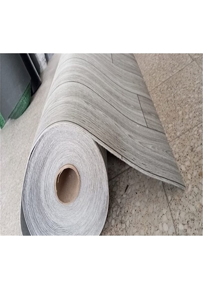 Keçeli Gri Parke Desenli Muşamba Pvc Zemin Muşambası Mineflo Yer Muşamba En 150 Cm