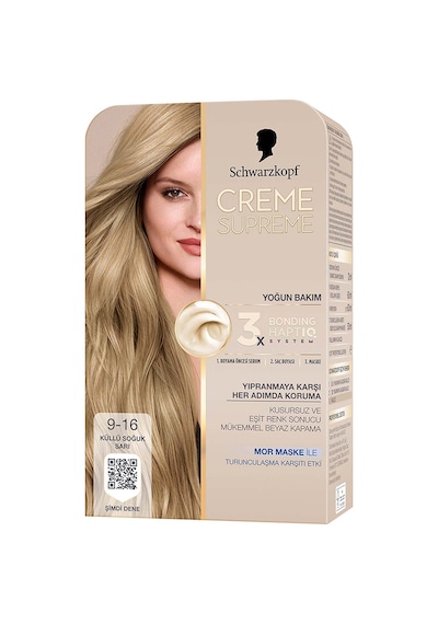 Creme Supreme Saç Boyası 9-16 Küllü Soğuk Sarı