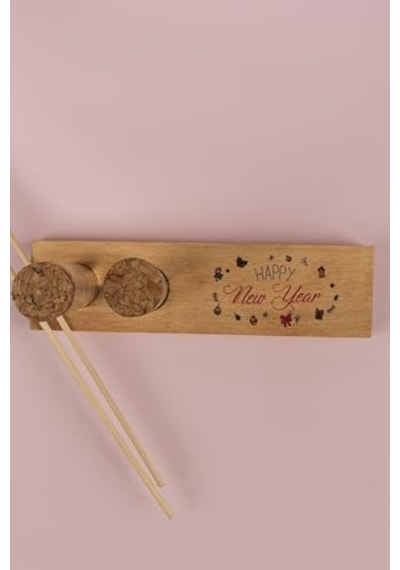 Yılbaşı Tasarımlı Dekoratif Set - Bambu Oda Kokusu Şişesi Diğer