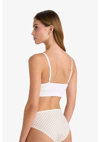 Defacto - Comfort Kaplı Seamless Bra-Fall in Love A8858AX23AU Beyaz