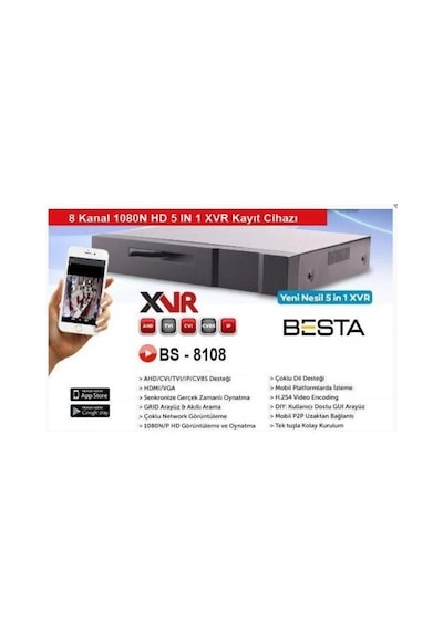 Xvr 8 Kanal Kamera Kayıt Cihazı Kd-8108s