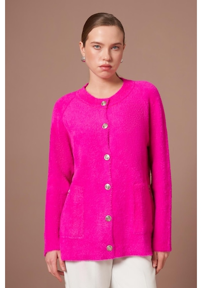 Ftz Women Kadın Angora Hırka Fuşya 25259 Fuşya