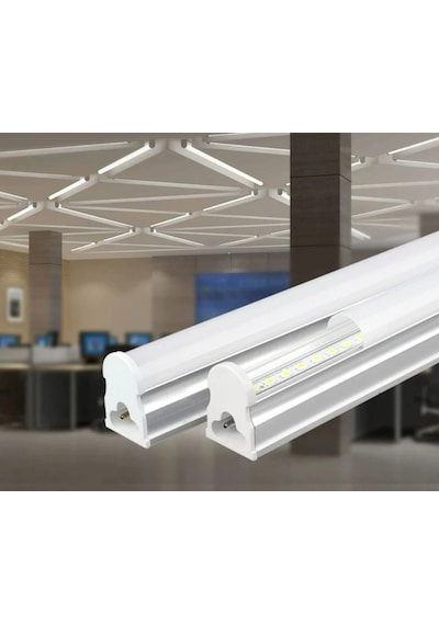 10 Adet Cata Ct 2469 20 W Ledli T5 Bant Armatür 3200k Gün Işığı Siyah