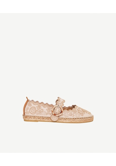 Yargıcı Nakış İşlemeli Mary Jane Espadril 26ykay4047x 017 Bej