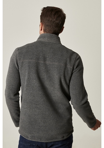 AC&Co / Altınyıldız Classics Anti-Pilling Tüylenme Yapmayan Bato Yaka Erkek Polar Sweatshirt Antrasit Melanj AC&Co / Altınyıldız Classics Anti-Pilling Tüylenme Yapmayan Bato Yaka Erkek Polar Sweatshirt Antrasit Melanj