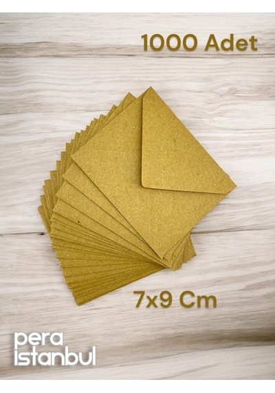 1000 Adet Kraft Renkli Küçük Zarf 7x9