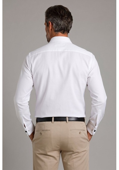 Bisse Beyaz Regular Fit Pamuk İtalyan Gömlek Gmkls092230023 D01