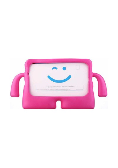 Galaxy Uyumlu  Tab A8 10.5 Sm-x200 2021 Bulut E-ticaret İbuy Standlı Tablet Kılıf-pembe Koyu Arka Kapak