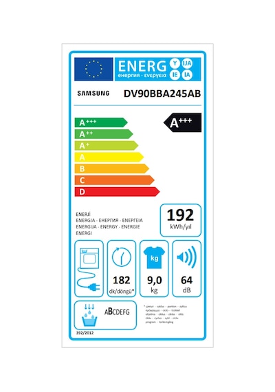 Samsung DV90BBA245ABAH 9 KG Çamaşır Kurutma Makinesi