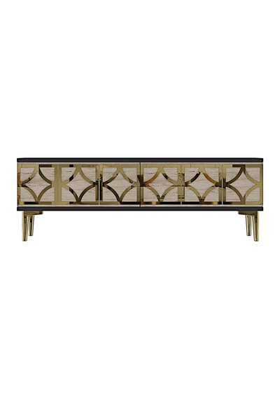 Tsa1237atg - Lemtv120 Tv Stand, Tv Sehpası Antrasit - Traverten - Gold 120cm Tsa1237atg - Lemtv120 Tv Stand, Tv Sehpası Antrasit - Traverten - Gold 120cm