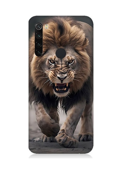 Xiaomi Redmi Note 8 Uyumlu Silikon Kılıf Saldırgan Aslan