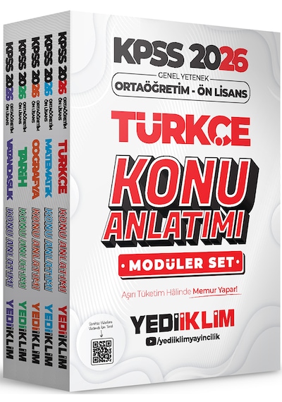 Yediiklim 2026 Kpss Ortaöğretim Ön Lisans Gy-gk Konu Anlatımlı Mo