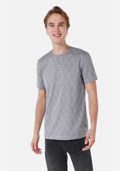 Colin's Colins Regular Fit Yuvarlak Yaka Baskılı Erkek Gri Kısa Kol Tişört Cl1068398 Q1.v1 Gra Gri