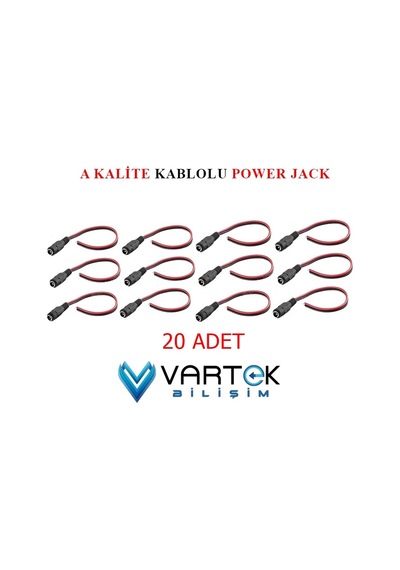 20 Li - A Kalite Dişi Power Jack - Güvenlik Kamerası - Güven