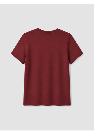 Lcw Everyday Bordo Fiyonklu Payetli Soft Touch Kadın Tişört