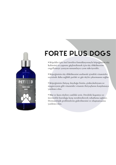 Pet Feed Forte Plus Dogs 100 Ml Köpekler İçin Tüy Sağlığı - Tüy Dökülmesi Önleyici Damla Pet Feed Forte Plus Dogs 100 Ml Köpekler İçin Tüy Sağlığı - Tüy Dökülmesi Önleyici Damla