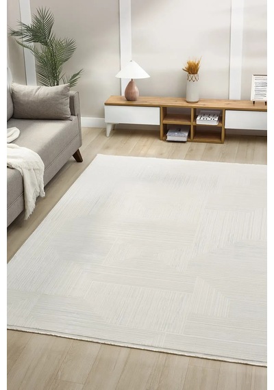 Seyran Halı Gusto 902 Beyaz Mikro Polyester Yolluk
