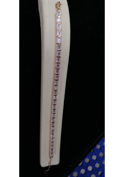 Baget Rose Bileklik 925 Ayar Gümüş