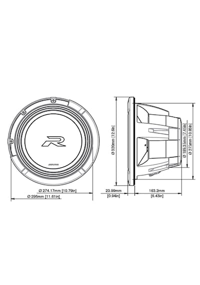 Alpine R2-w12d4 Yeni Nesil 12 İnç 30 Cm Çift 4 Ohm