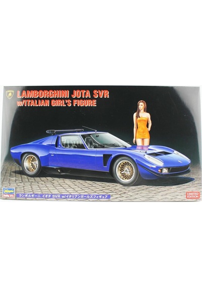 Hasegawa 20472 1/24 Ölçek, Lamborghini Jota Svr W/ıtalian Girl's Figure, Limited Edition Otomobil Plastik Model Kiti