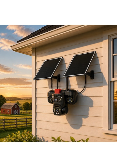 Joysee Sw4 4 Lensli 4 Görüş Açılı 12mp Wi-fi + 2 Solar Panelli Kamera