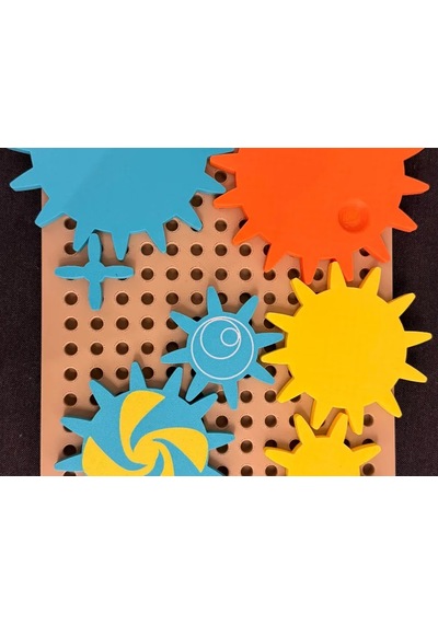 3d Baskı Dişli Çarklar Puzzle Tahtası - Döner Zincirleme Dişli Seti, Montessori Fen Ve Mekanik Öğretim Materyali