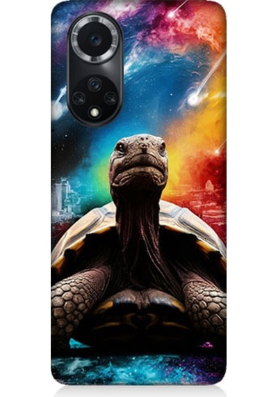 Huawei Nova 9 Uyumlu Renkli Kaplumbağa Desenli Silikon Kılıf