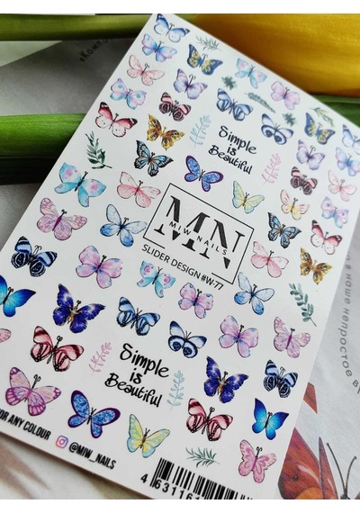 Nail Art Slider Stiker Limon Dilim W77 Beyaz