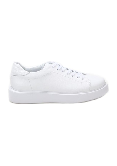 Papuçcity Babucci 110 Hakiki Deri Erkek Sneakers Spor Ayakkabı Beyaz