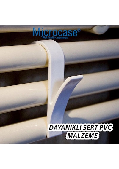 Microcase Kalorifer Radyatör Peteğinden Havlu Bornoz Kurutma Askılığı -al4955 1 Adet Beyaz