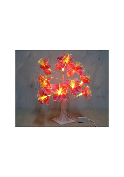 2 Adet Dekoratif Ledli Çiçek 35 Cm Aydınlatmalı Dekor Aksesuarı, Masa Üstü Süs, Led Flower, Işıklı Çiçek