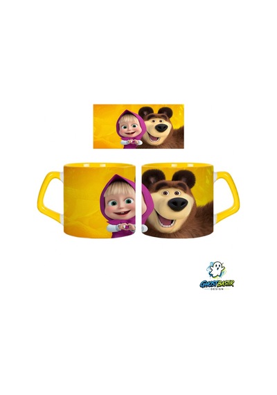 Ghostbastır Design Masha İle Koca Kupa Bardak Tek Adet 1021 çok renkli