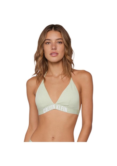 Calvin Klein Halter Triangle Kadın Haki Bikini Üstü-15839