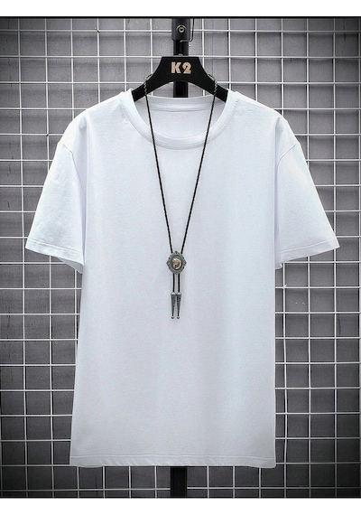 Düz Renk Oversize Unisex T-shirt Beyaz