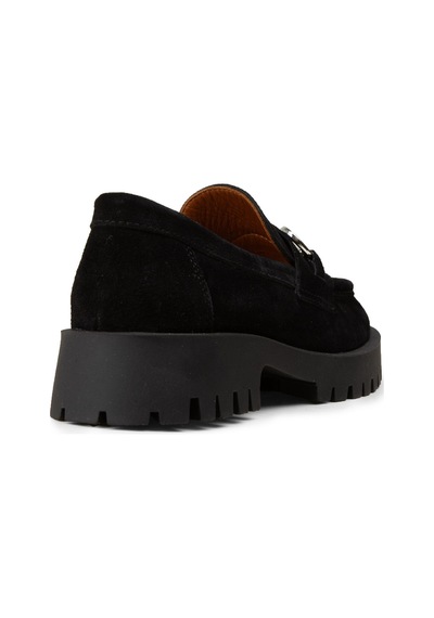 Deery Kadın Hakiki Süet Siyah Tokalı Loafer - 02037zsyhc01